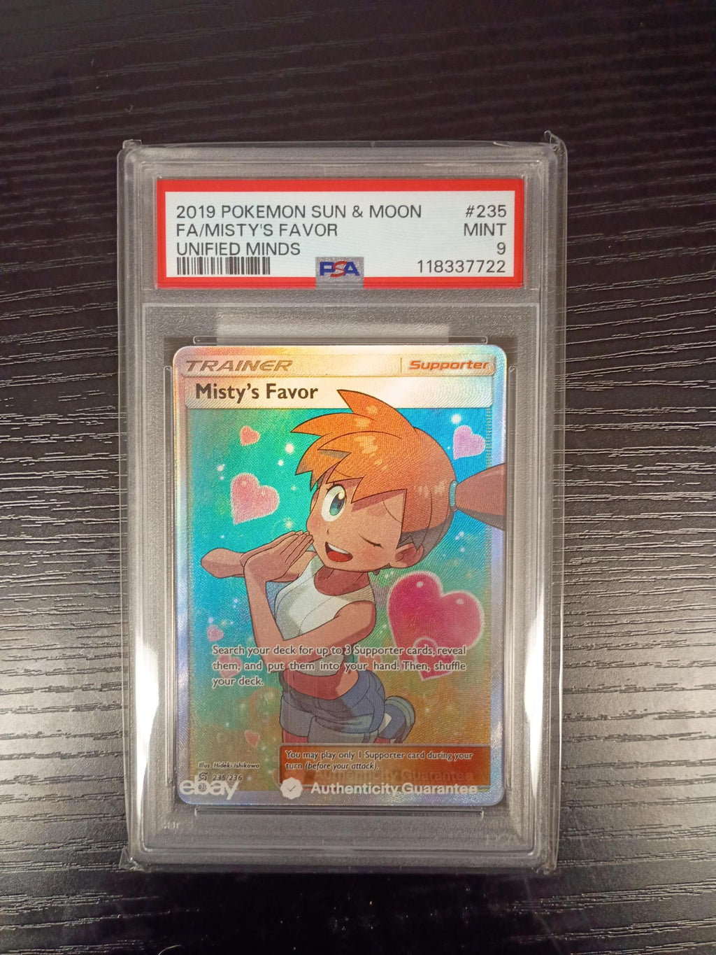 PSA Misty's Favor #235 graded  (Full Art)