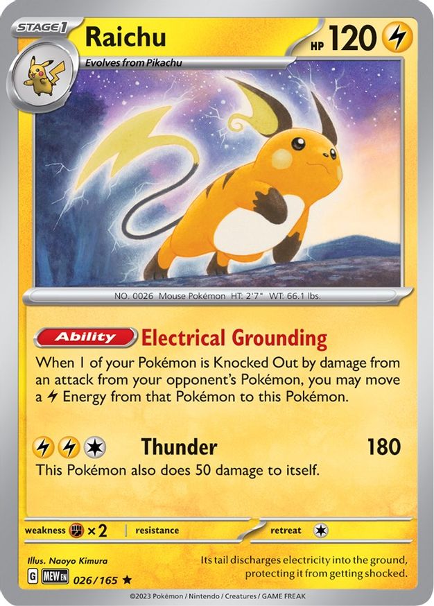 Raichu - 026/165 - SV: Scarlet & Violet 151 (MEW)