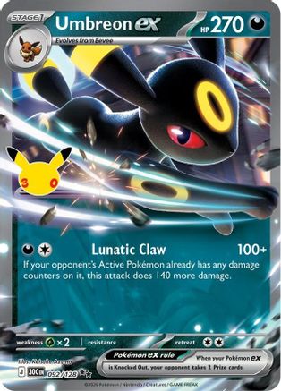 Umbreon ex - 092/128 - ME: 30th Celebration (30C)