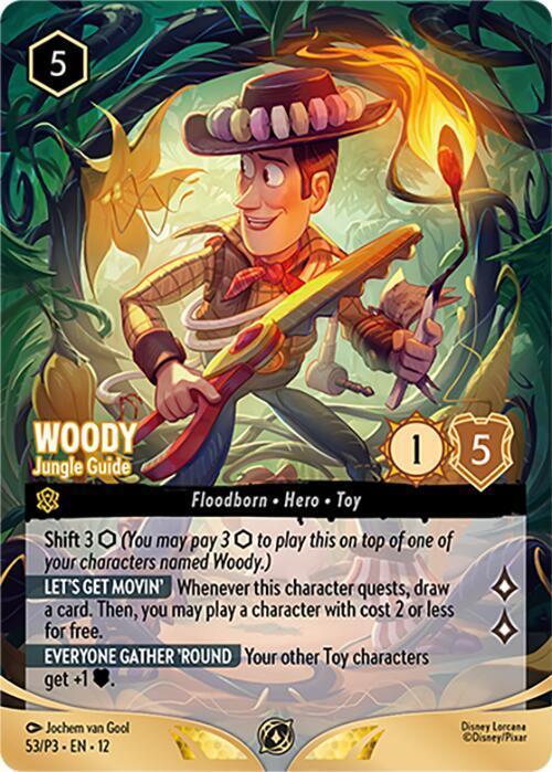 Woody - Jungle Guide (Store Championship Participant) - Disney Lorcana Promo Cards (DLPC)