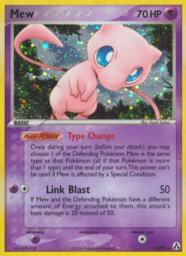 Mew - 10/92 - EX Legend Maker (LM)