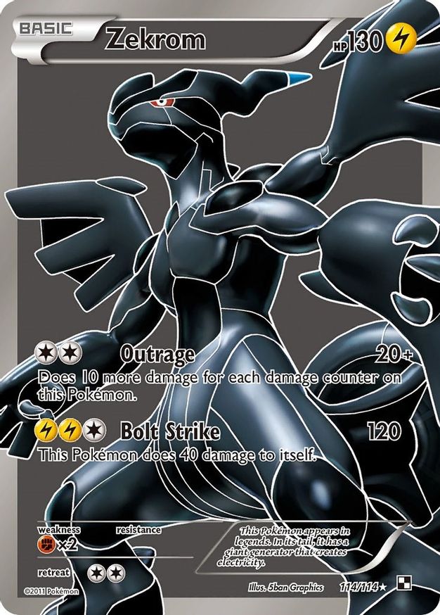 Zekrom (Full Art) - 114/114 - Black and White (BLW)