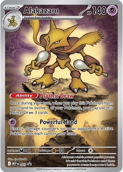 Alakazam - 009 - ME: Mega Evolution Promo (MEP) SEALED PROMO