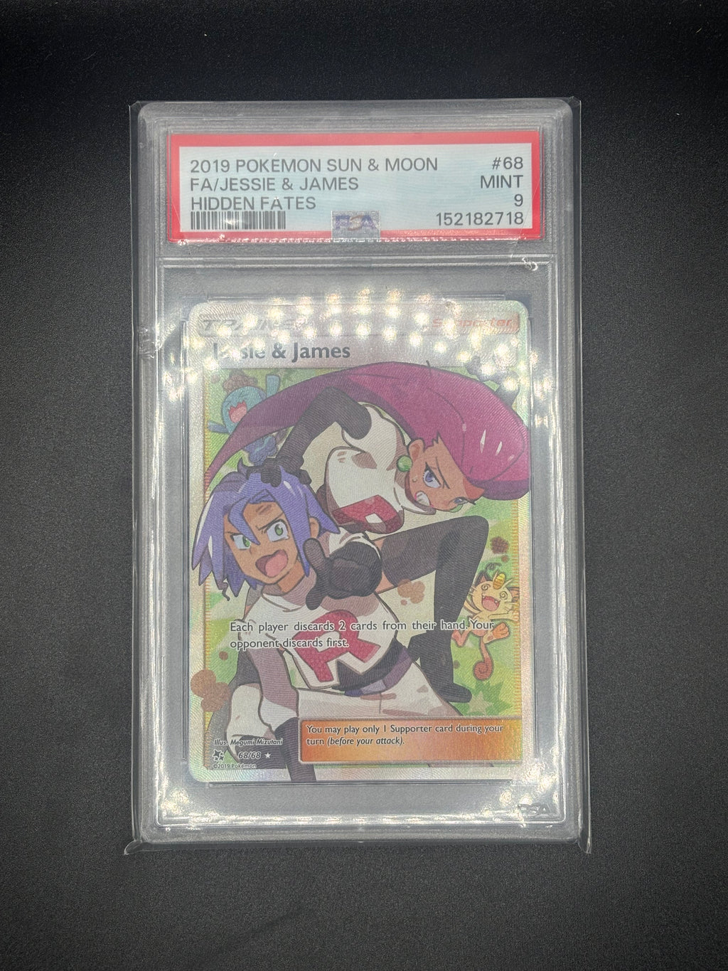 Jessie & James (Full Art) - Hidden Fates (HIF) PSA GRADED MINT 9