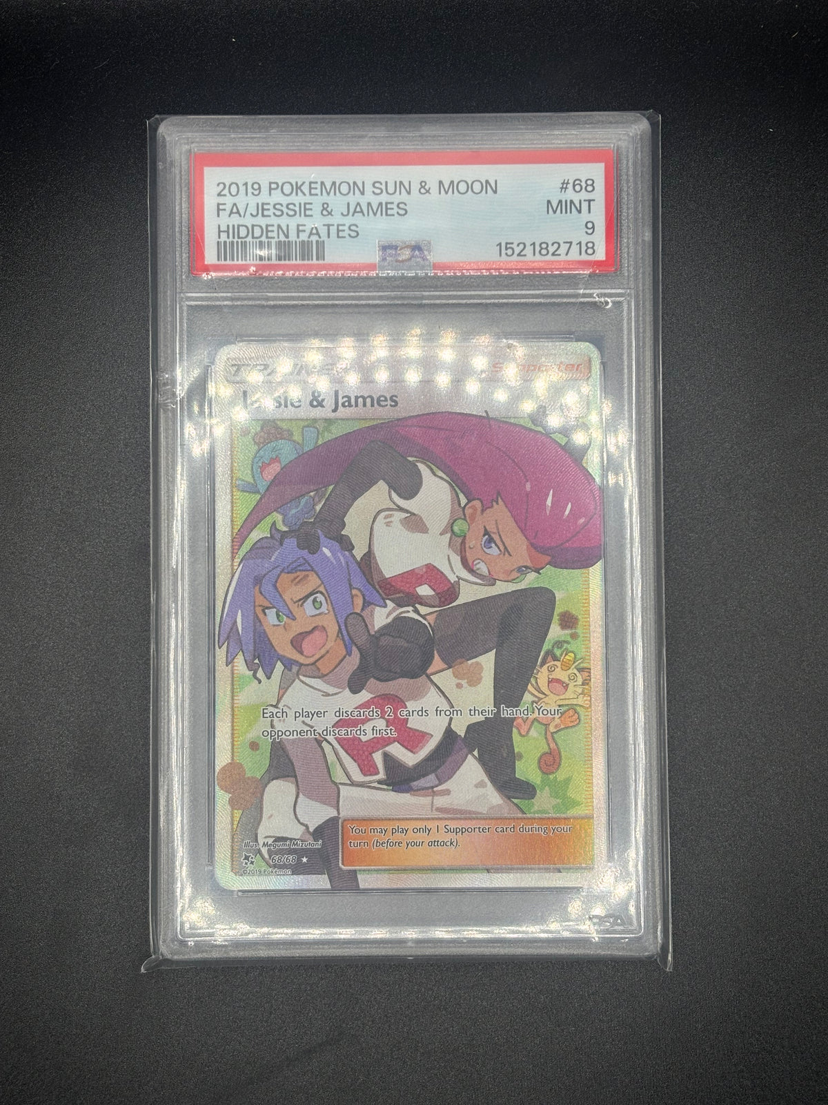Jessie & James (Full Art) - Hidden Fates (HIF) PSA GRADED MINT 9