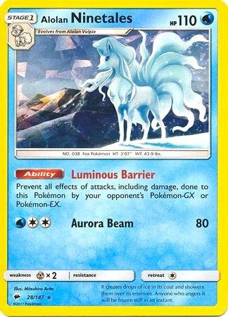 Alolan Ninetales - 28/147 (Cracked Ice Holo) - Deck Exclusives (PR)