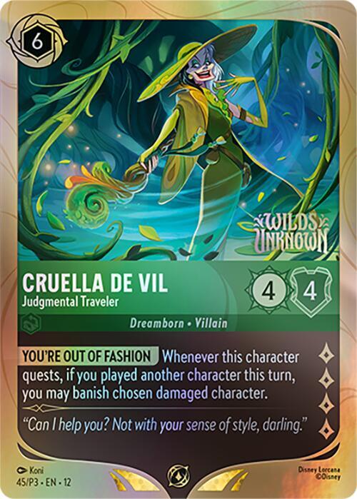 Cruella De Vil - Judgmental Traveler - Disney Lorcana Promo Cards (DLPC)