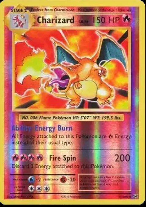 (LP) Charizard Reverse Halo- 11/108 - XY - Evolutions (EVO)