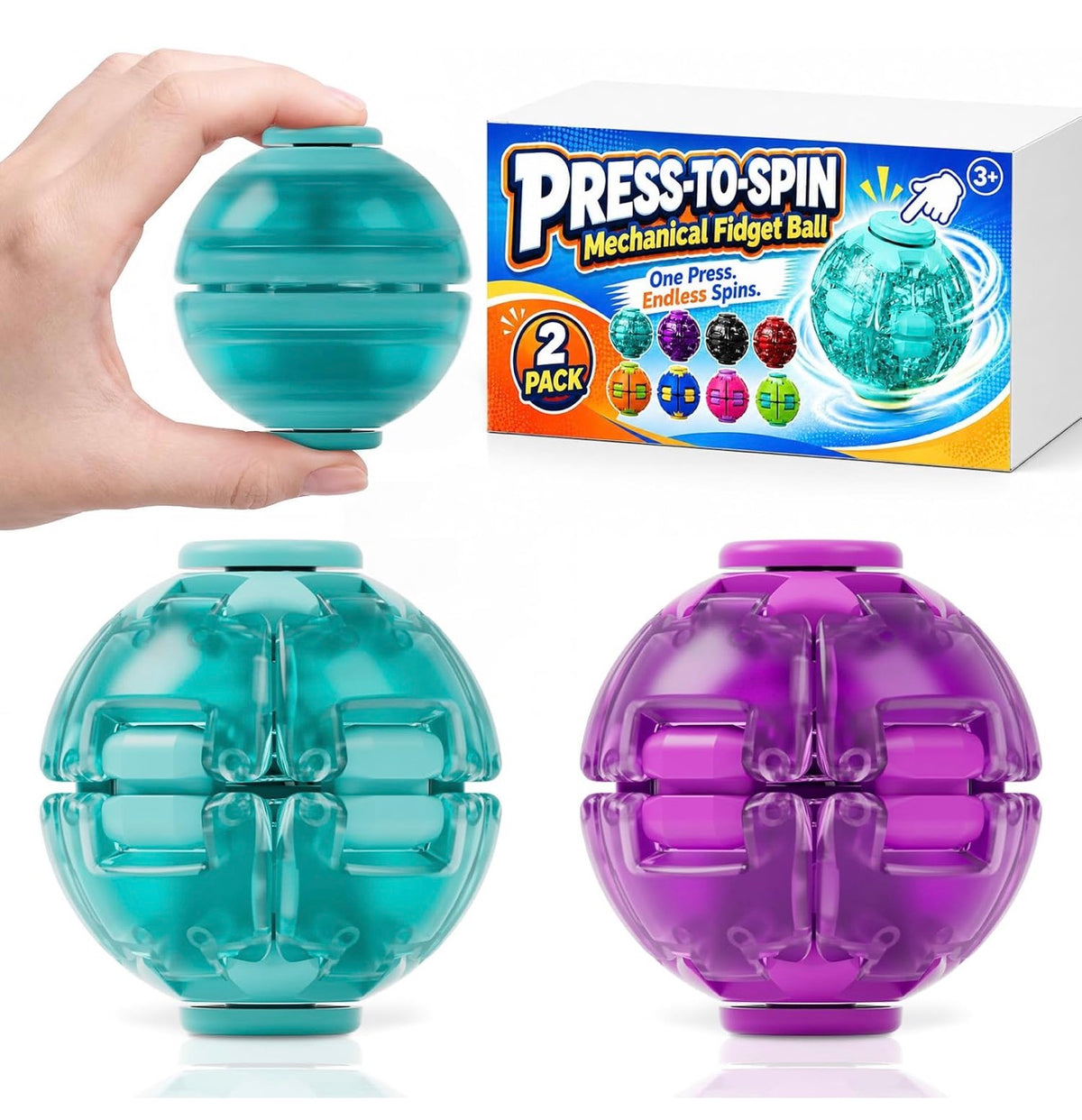 Helix Core - Press to Spin Toy- LightUp