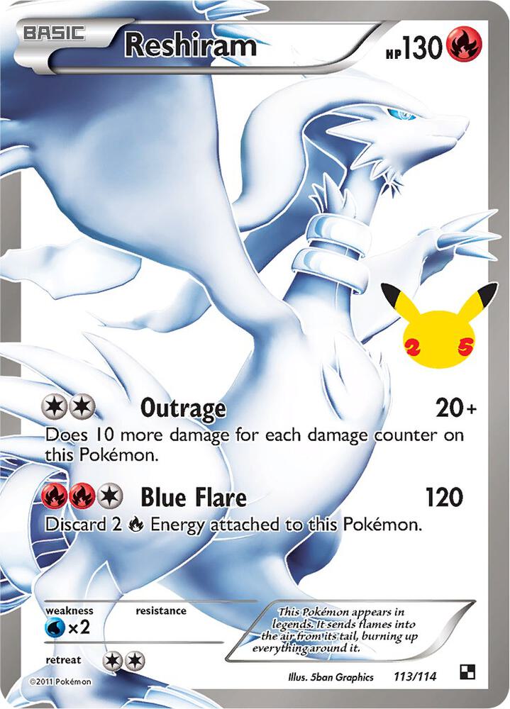 Reshiram - 113/114 - Celebrations: Classic Collection (CCC)