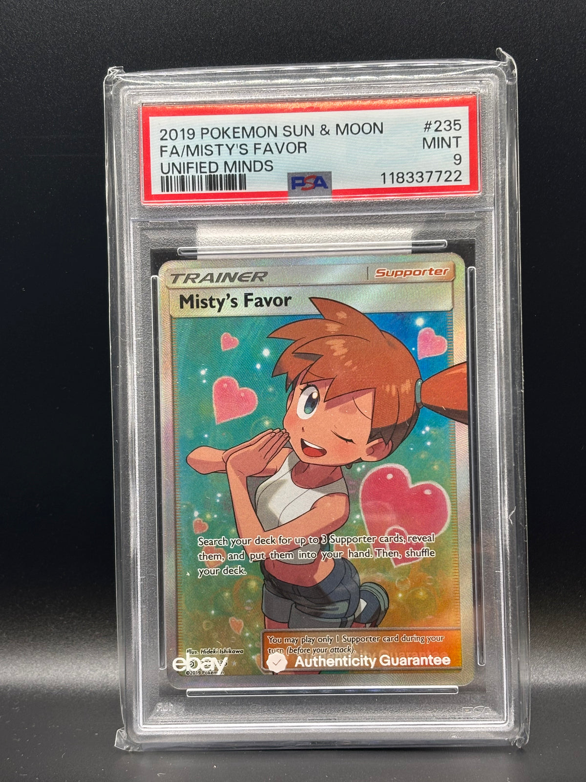 PSA Misty's Favor #235 graded  (Full Art)