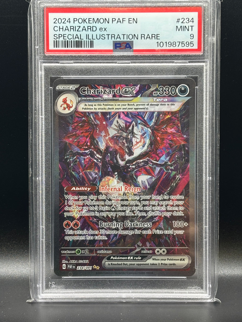Charizard ex - 234/091 - SV: Paldean Fates (PAF) PSA GRADED MINT 9