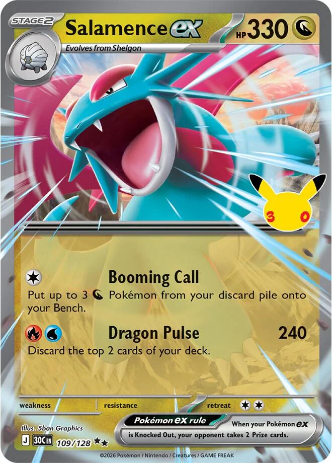 Salamence ex - 109/128 - ME: 30th Celebration (30C)
