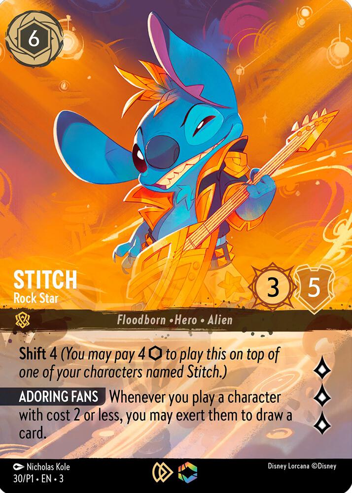 Stitch - Rock Star (Store Championship) - Disney Lorcana Promo Cards (DLPC)