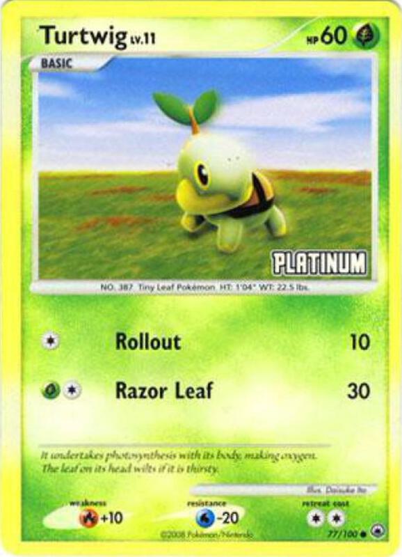 Turtwig - 77/100 [Platinum] - Burger King Promos (BKP)